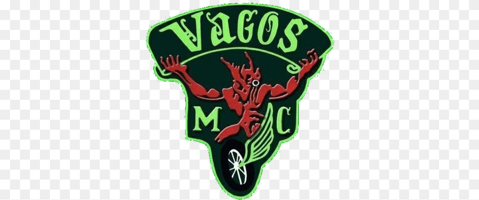 Pin Vagos Motorcycle Club, Logo, Badge, Symbol, Blackboard Free Transparent Png