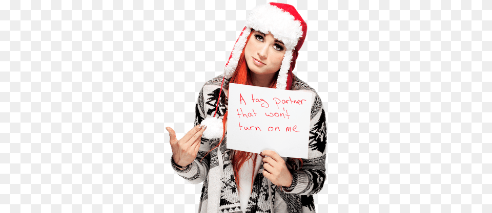 Pin Wwe Becky Lynch Christmas, Adult, Portrait, Photography, Person Png Image