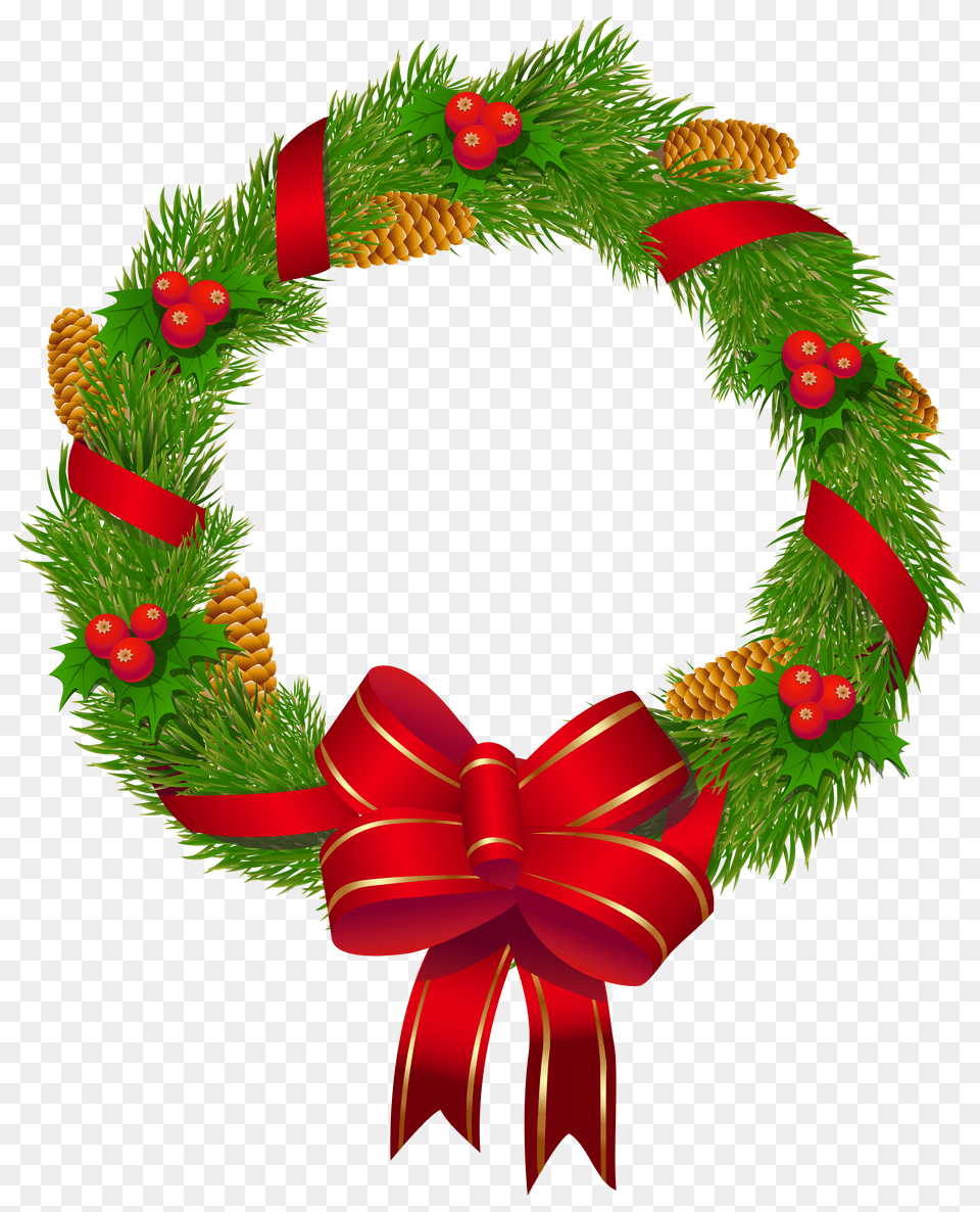 Pinart Christmas Pine Wreath Clipart Free Transparent Png