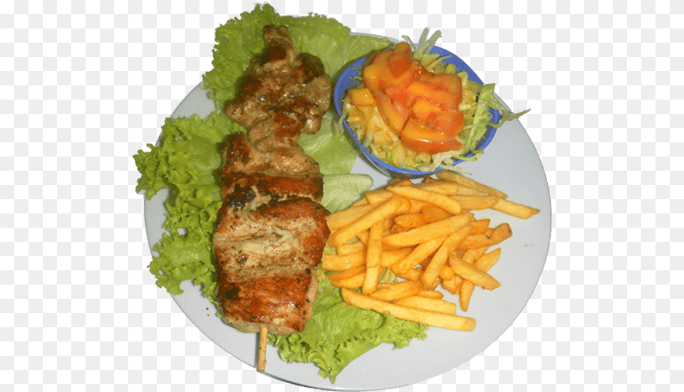 Pincho De Cerdo French Fries, Food, Lunch, Meal, Meat Png