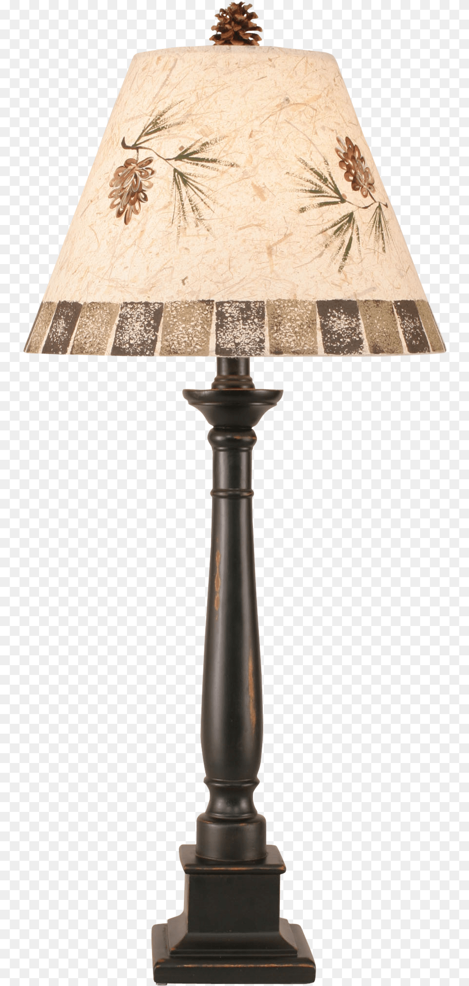 Pine Branch Square Candlestick Lampshade, Lamp, Table Lamp Free Png Download