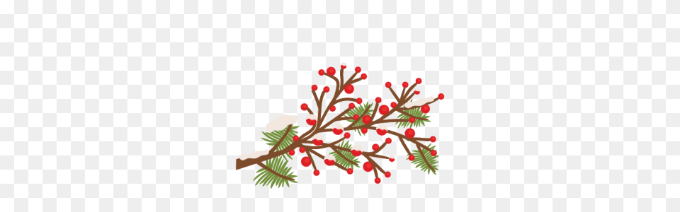 Pine Branch With Berries Miss Kate Cuttables Pine, Art, Pattern, Graphics, Floral Design Png Image