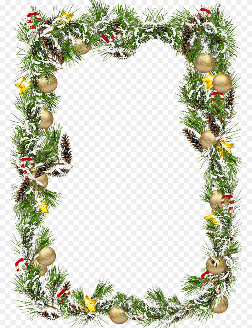 Pine Cone Christmas Frame Border, Wreath, Plant Free Transparent Png