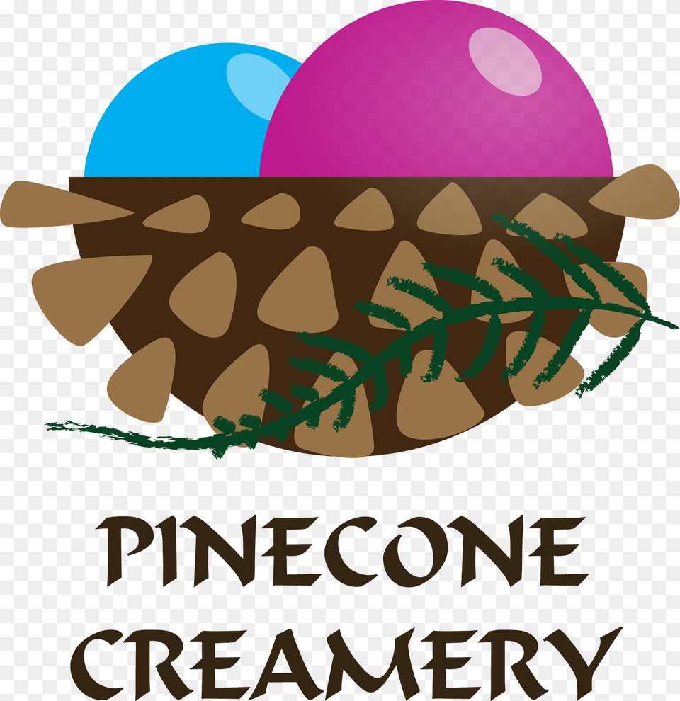 Pine Cone Creamery Logo On Behance, Food, Egg, Baby, Person Free Png