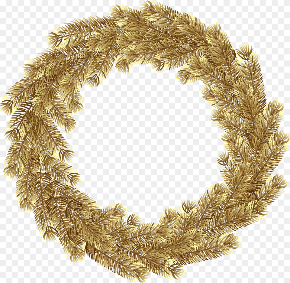 Pine Garland Christmas Wreath White Christmas Decorative Png