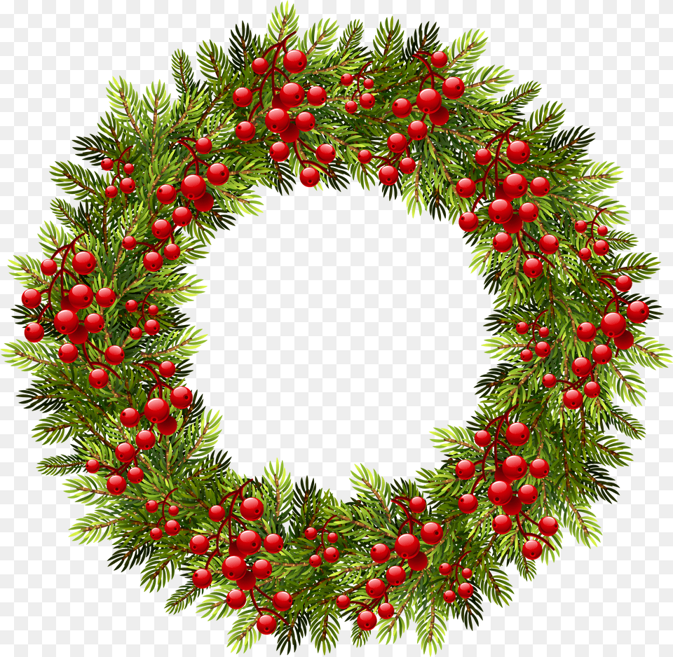 Pine Garland Cliparts Christmas Wreath Holly Png