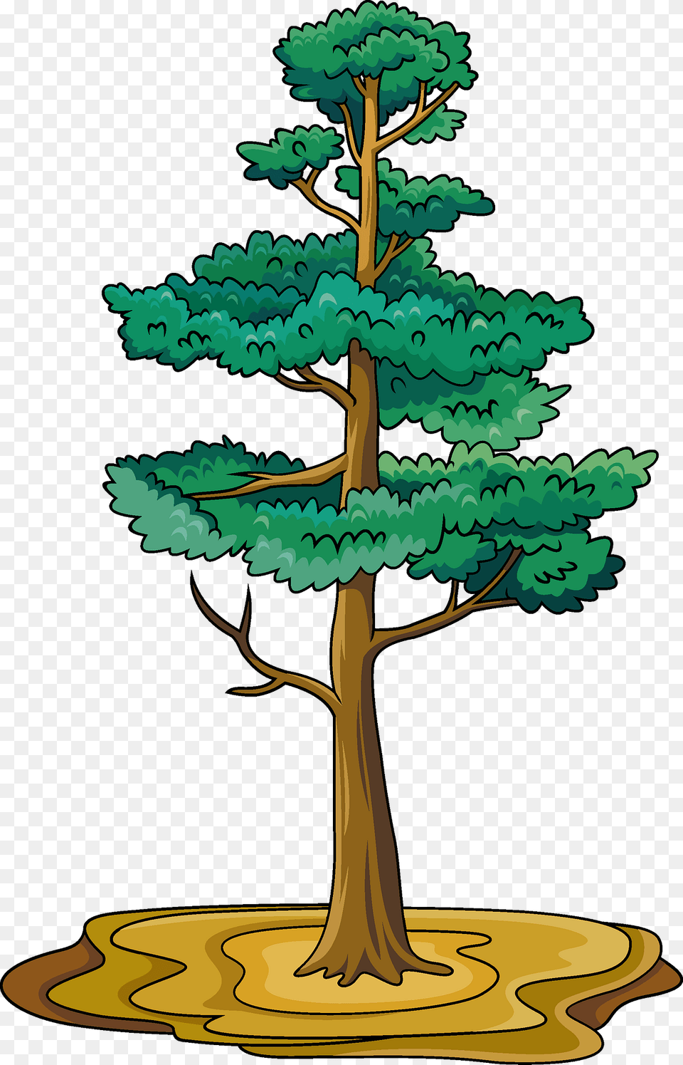 Pine Tree Clipart, Plant, Conifer, Cross, Symbol Png Image