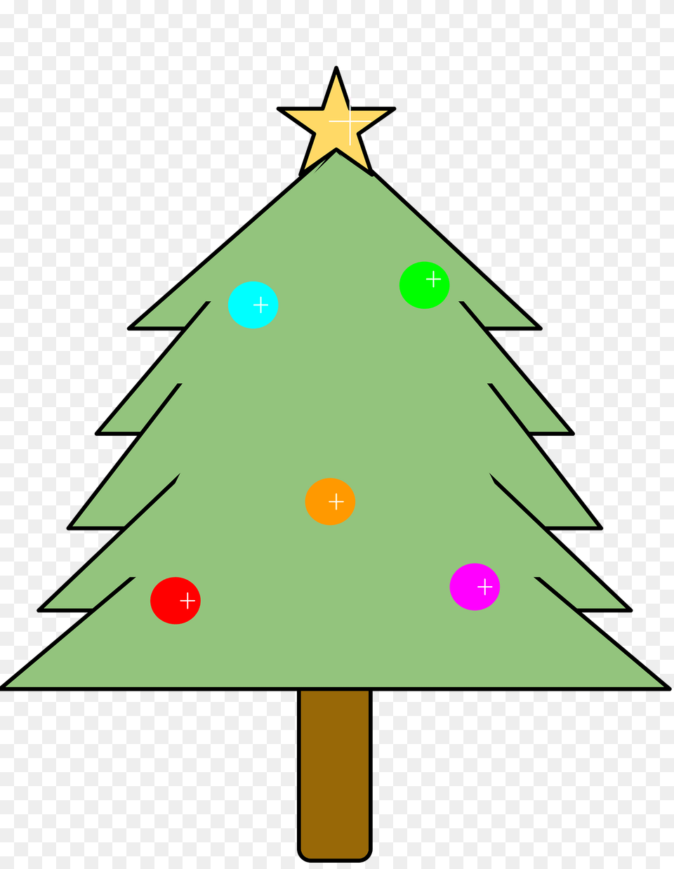Pine Tree Clipart, Star Symbol, Symbol, Christmas, Christmas Decorations Png Image