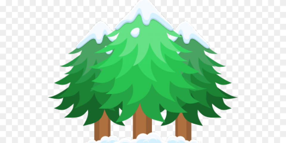 Pine Tree Clipart Snowy, Plant, Green, Outdoors, Vegetation Png Image