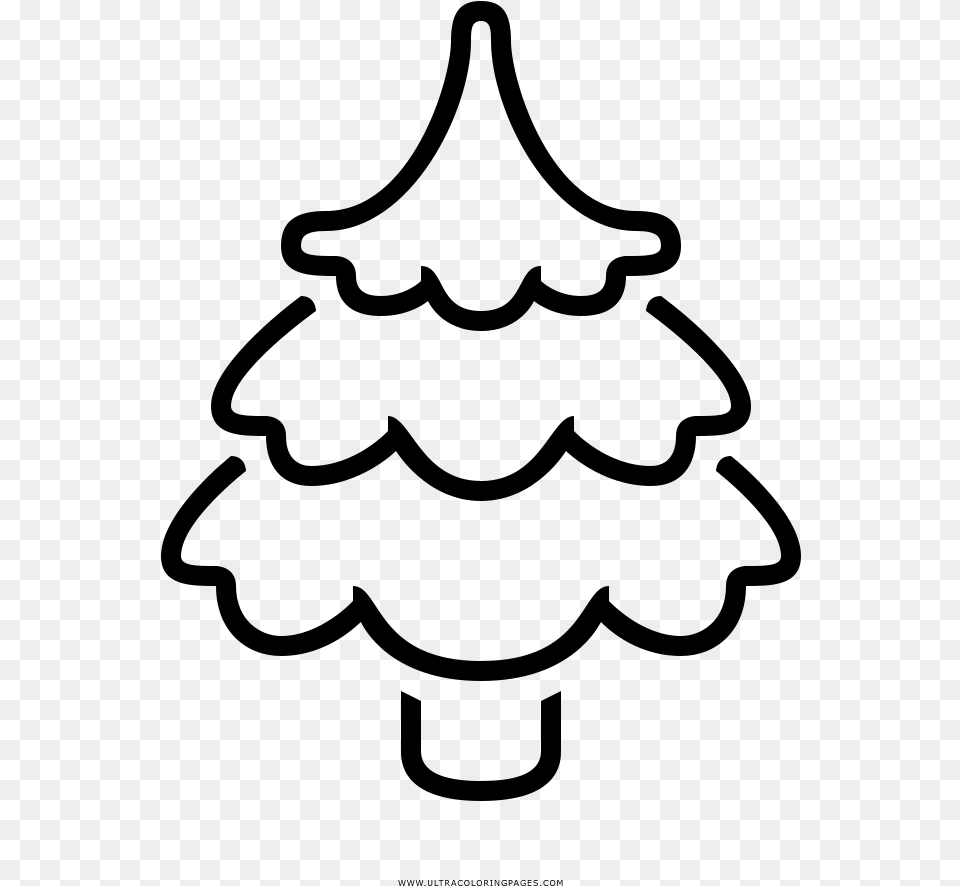 Pine Tree Coloring Page, Gray Png Image
