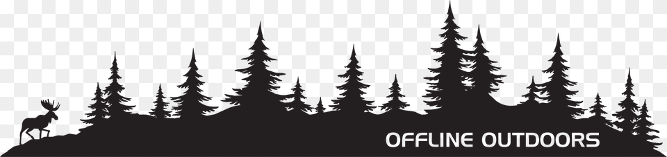 Pine Tree Forest Decals Black And White Pine Tree, Plant, Stencil, Silhouette, Fir Png