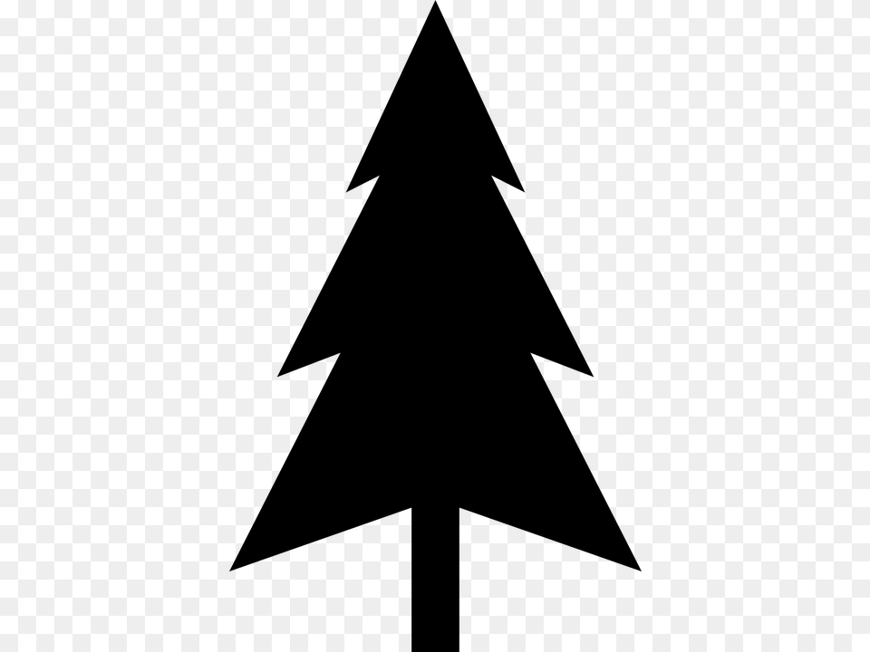 Pine Tree Graphic Christmas Tree Svg, Gray Png Image