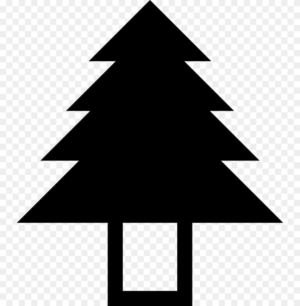 Pine Tree Icon Clipart Download Silhouette Christmas Tree Svg, Triangle, Animal, Fish, Sea Life Png Image