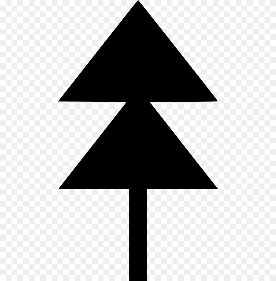 Pine Tree North Ing Outdoor Icon Sign, Symbol, Cross, Triangle Free Png Download