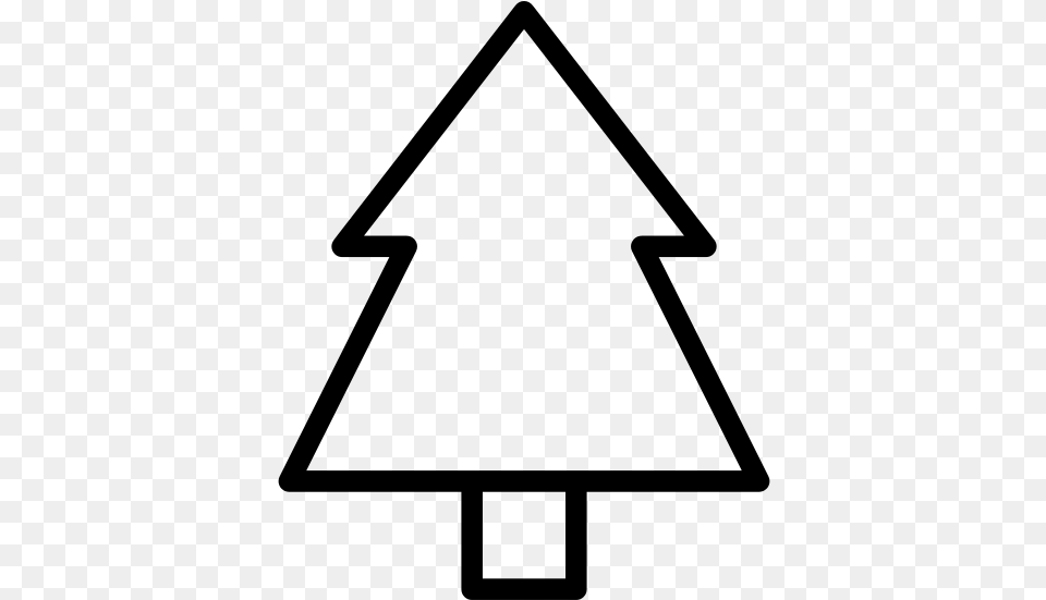 Pine Tree Outline Pine, Gray Free Transparent Png