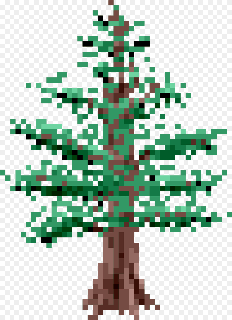 Pine Trees 8 Bit Pine Tree 8 Bit Tree Sprite Pixel Art Pine Tree, Plant, Qr Code Png