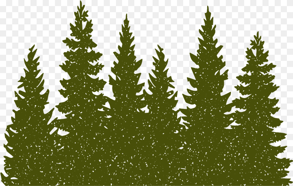 Pine Trees And Deer Minimal Forest, Conifer, Fir, Green, Plant Free Png Download