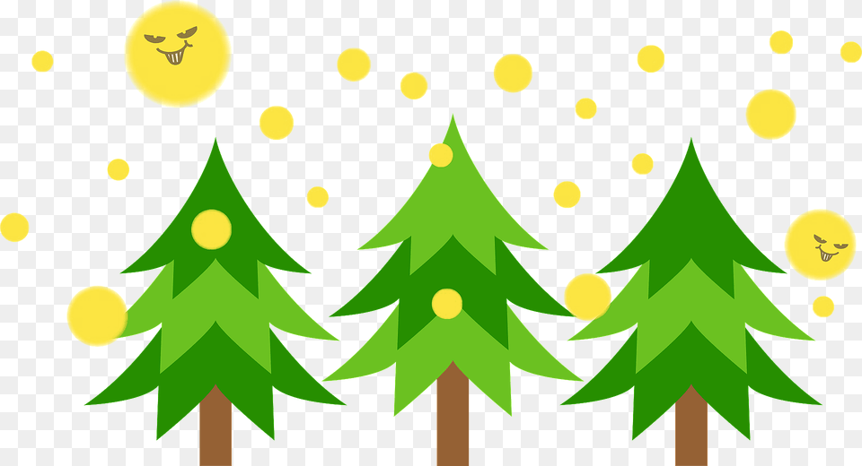 Pine Trees Under The Sun Clipart, Green, Art, Graphics, Christmas Png Image