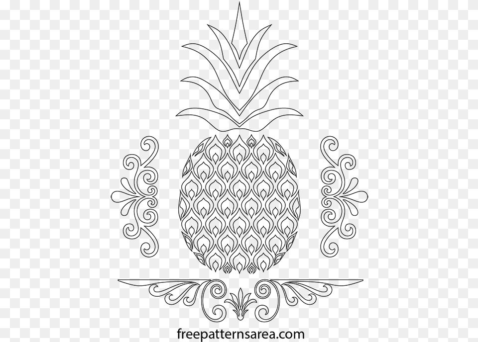 Pineapple, Gray Free Png Download