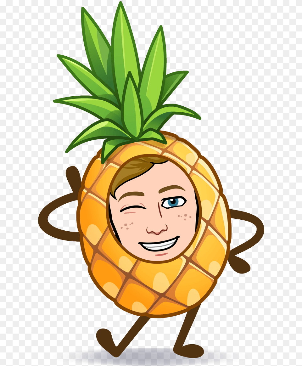 Pineapple Bitmoji, Food, Fruit, Plant, Produce Free Png