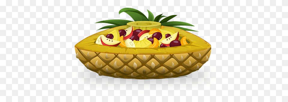 Pineapple Boat Food, Fruit, Plant, Produce Free Png