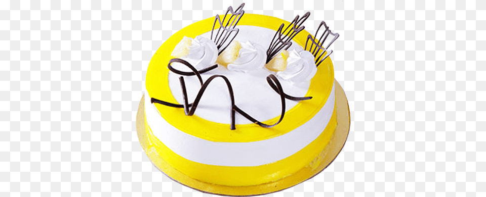 Pineapple Cake Pineapple 1 2 Kg Cake, Birthday Cake, Cream, Dessert, Food Free Png