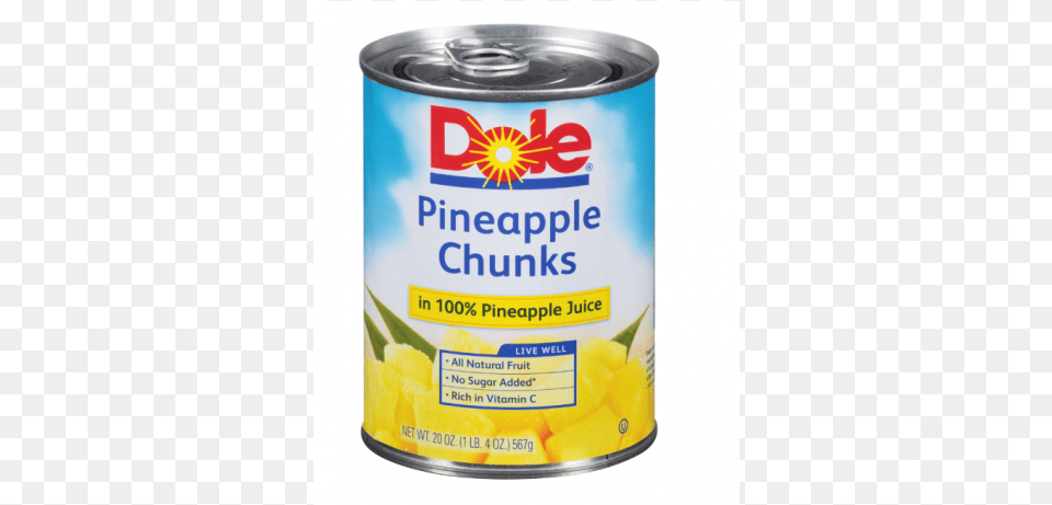 Pineapple Chunk In Can, Tin, Aluminium, Canned Goods, Food Png Image
