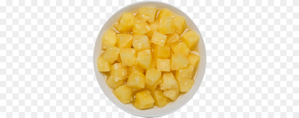 Pineapple Chunks In Juice Bowl Of Pineapple, Food, Fruit, Plant, Produce Free Png Download