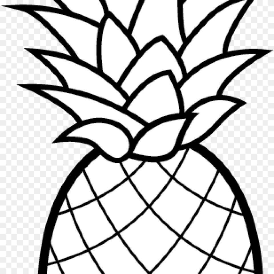 Pineapple Clipart Camping Clipart Cartoon Pineapple Coloring Pages, Food, Fruit, Plant, Produce Png Image