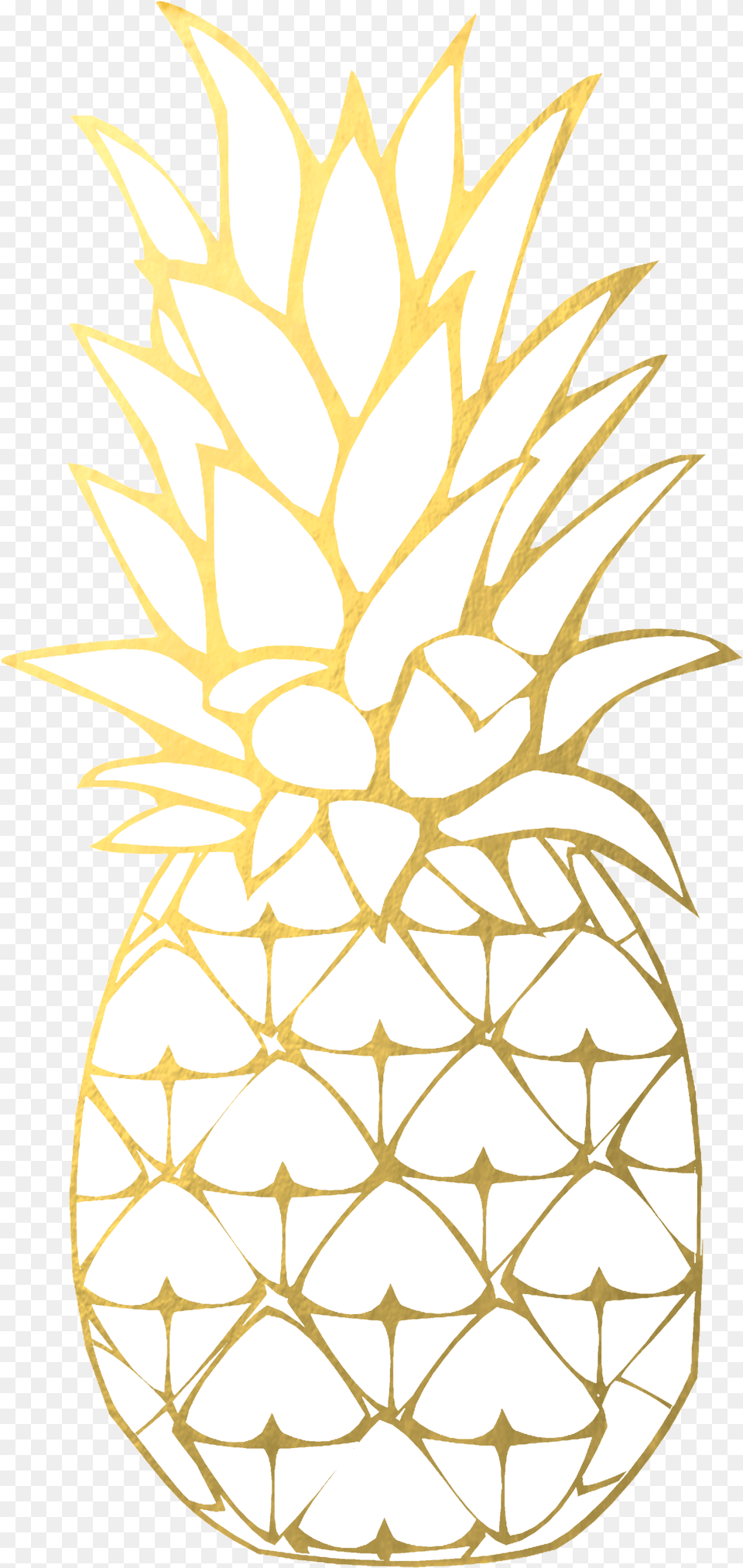 Pineapple Clipart Gold Pineapple Transparent Background Gold Pineapple, Food, Fruit, Plant, Produce Free Png Download