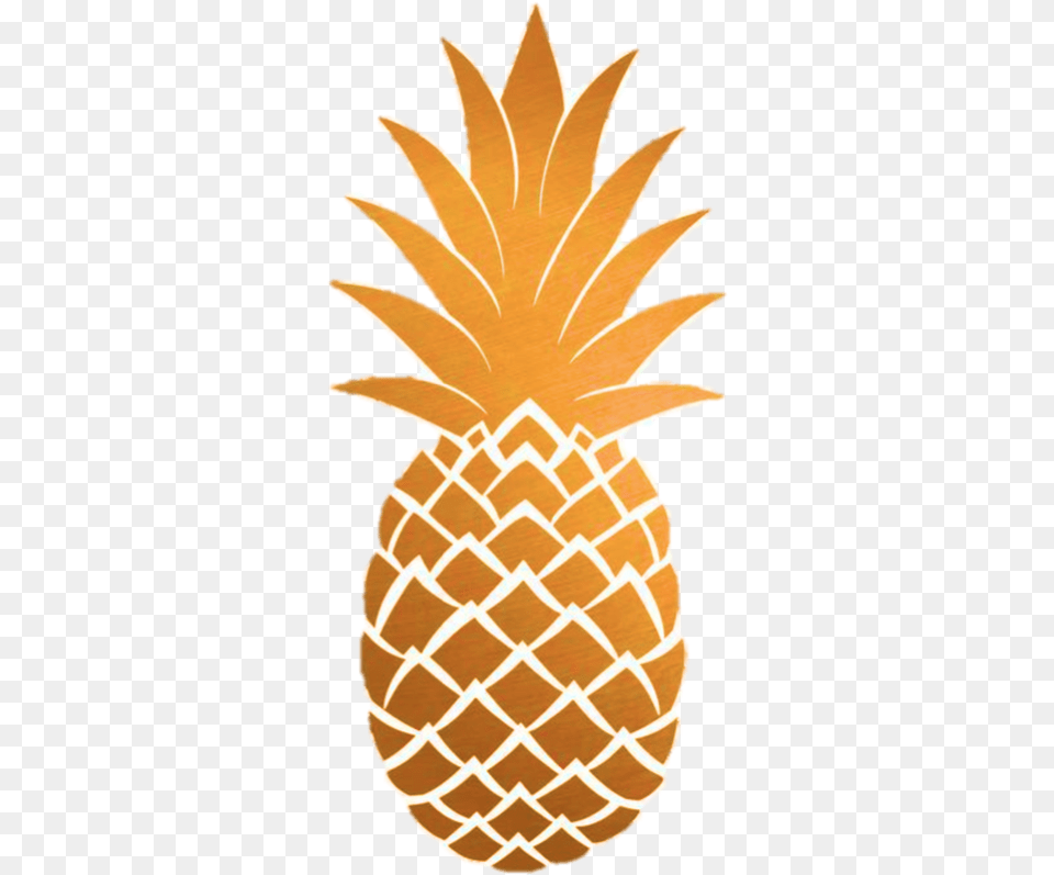Pineapple Clipart Gold Background Gold Pineapple, Food, Fruit, Plant, Produce Free Transparent Png