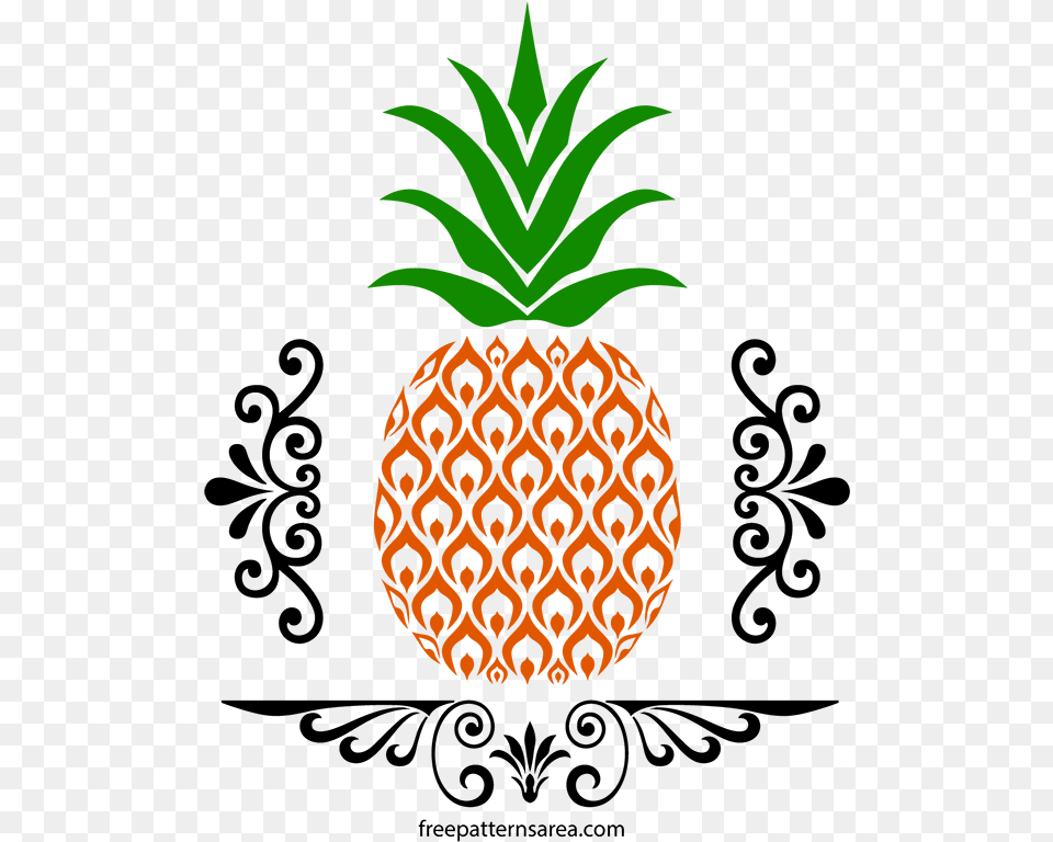 Pineapple Clipart Silhouette Cameo, Food, Fruit, Plant, Produce Free Png