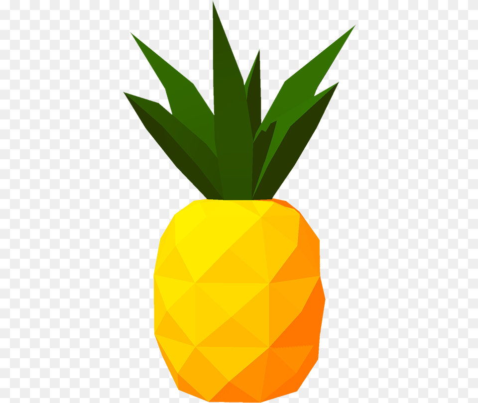 Pineapple Clipart Sticker Low Poly Pineapple 3d Model, Food, Fruit, Plant, Produce Free Png