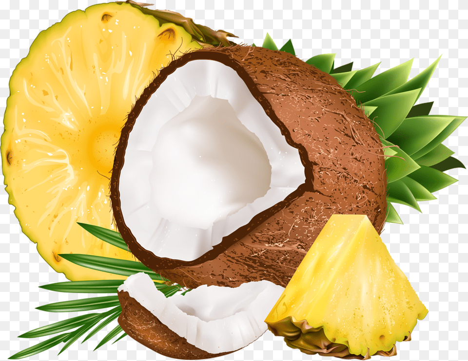 Pineapple Coconut, Food, Fruit, Plant, Produce Free Png Download