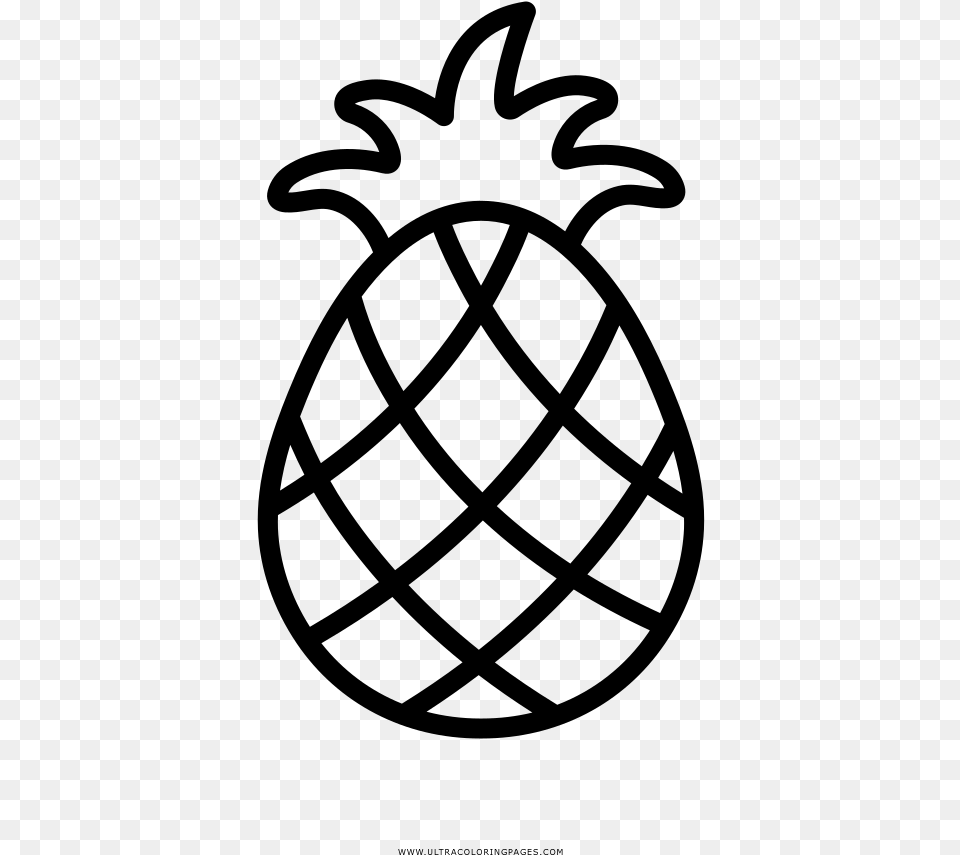 Pineapple Coloring, Gray Png