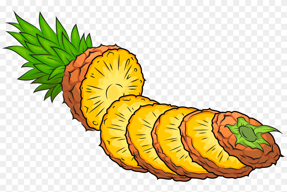 Pineapple Cut Into Pieces Clipart, Food, Fruit, Produce, Plant Free Transparent Png