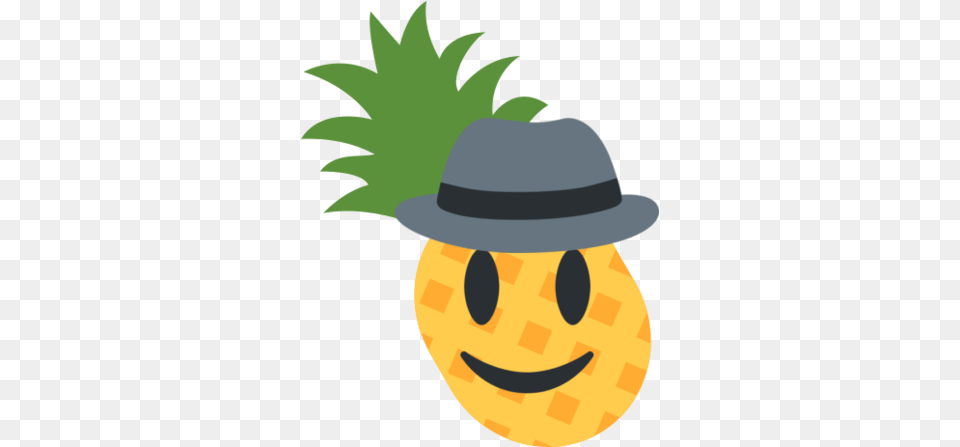 Pineapple Emoji With Large Smile With Very Wide Open Dylan Wang Pineapple Head, Plant, Potted Plant, Food, Fruit Png Image