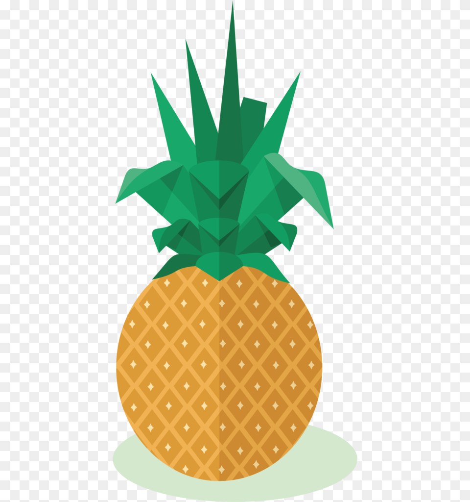 Pineapple Fruit Clipart Of Cartoon Pineapple Draw, Food, Plant, Produce Free Png Download