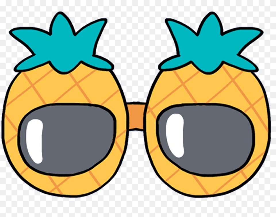 Pineapple Glasses Sunglasses Mochi Kawaii Cute Softbot, Food, Fruit, Plant, Produce Free Png