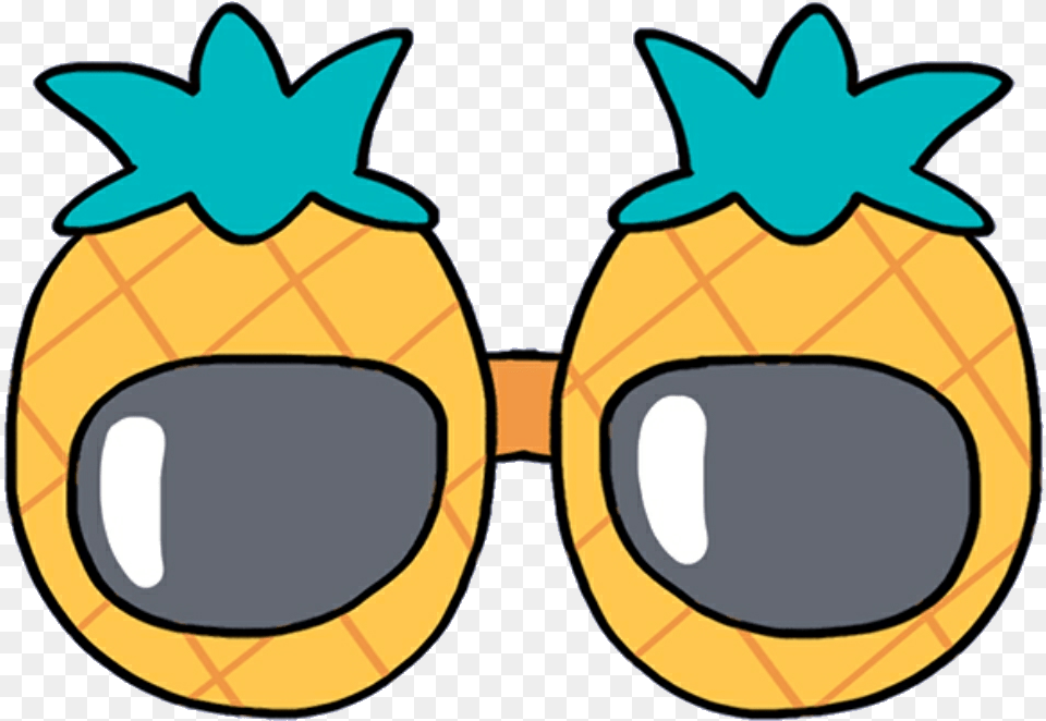 Pineapple Glasses Sunglasses Mochi Kawaii Cute Softbot Pineapple Glasses, Food, Fruit, Plant, Produce Free Png Download