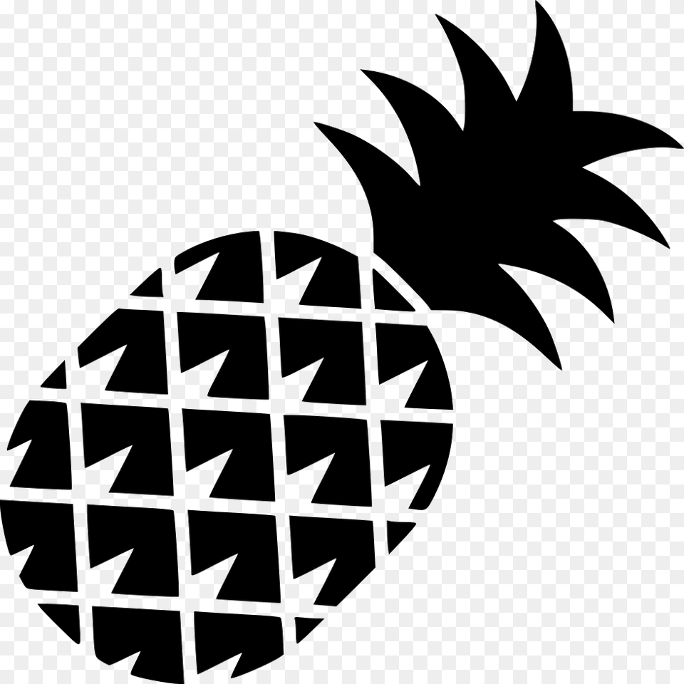 Pineapple Icon, Stencil, Leaf, Plant, Produce Free Png Download