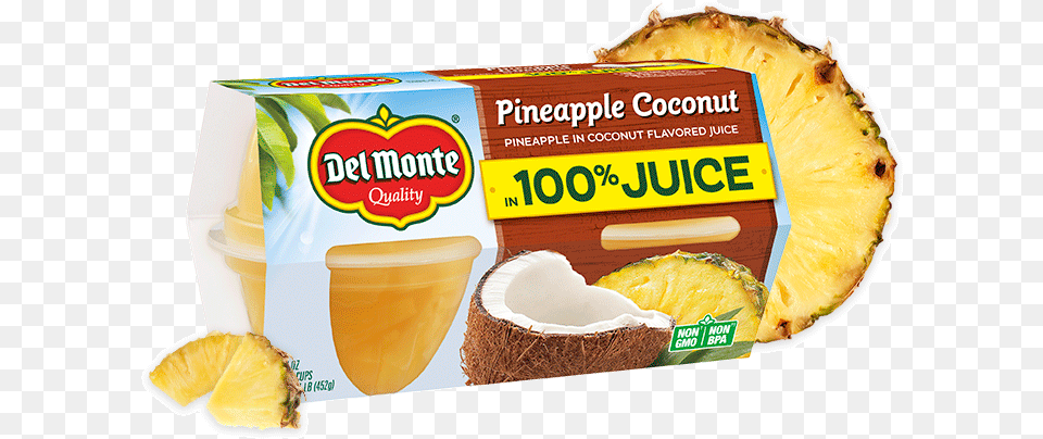 Pineapple In 100 Coconut Flavored Juice Fruit Cup Mango And Pineapple Fruit Cup, Food, Plant, Produce, Sandwich Free Transparent Png