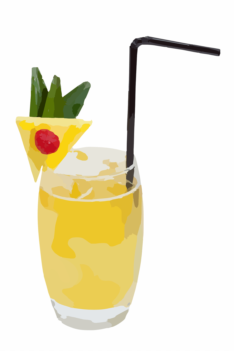 Pineapple Juice Clipart, Alcohol, Beverage, Cocktail, Smoke Pipe Png