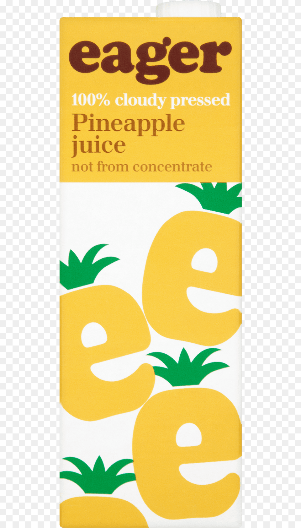 Pineapple Juice Eager Drinks Pineapple Juice 1 Litre Carton, Advertisement, Poster, Beverage, Food Png Image