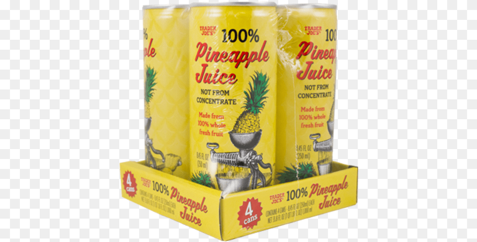Pineapple Juice Nfc 4 Pack Di Trader Joe39s Canned Pineapple Juice, Food, Fruit, Plant, Produce Png