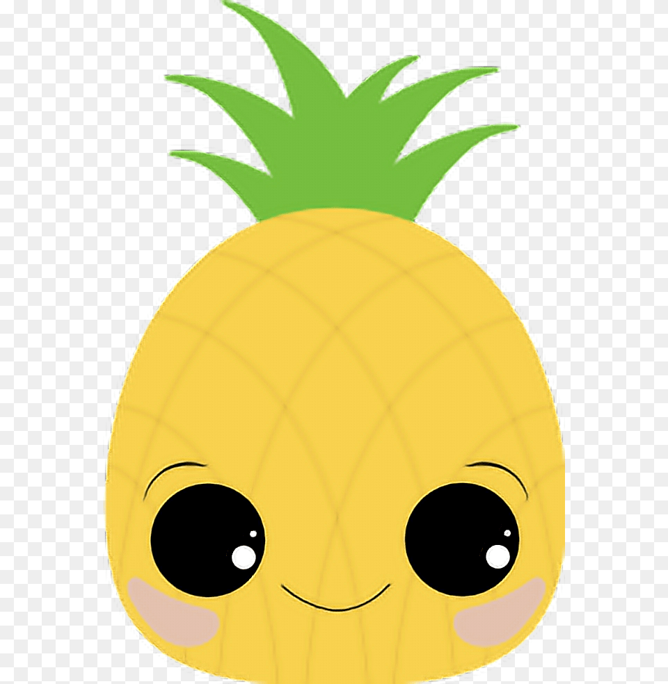 Pineapple Kawaii, Food, Fruit, Plant, Produce Png Image