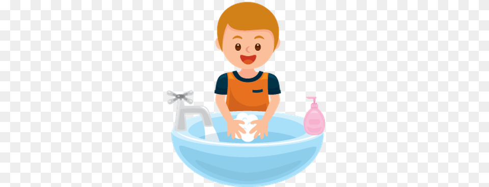 Pineapple Max Type Background V73 Wash Your Hands Cartoon, Person, Washing, Baby, Face Free Transparent Png