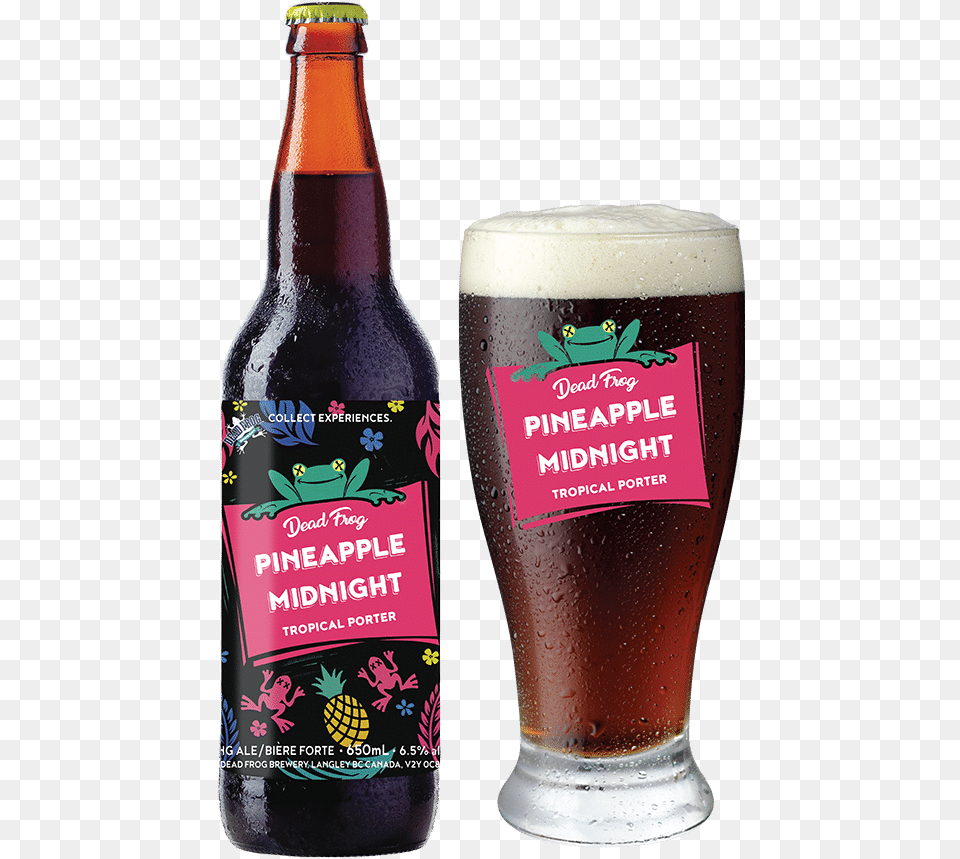 Pineapple Midnight Tropical Porter Dead Frog Pineapple Midnight, Alcohol, Beer, Beverage, Lager Png