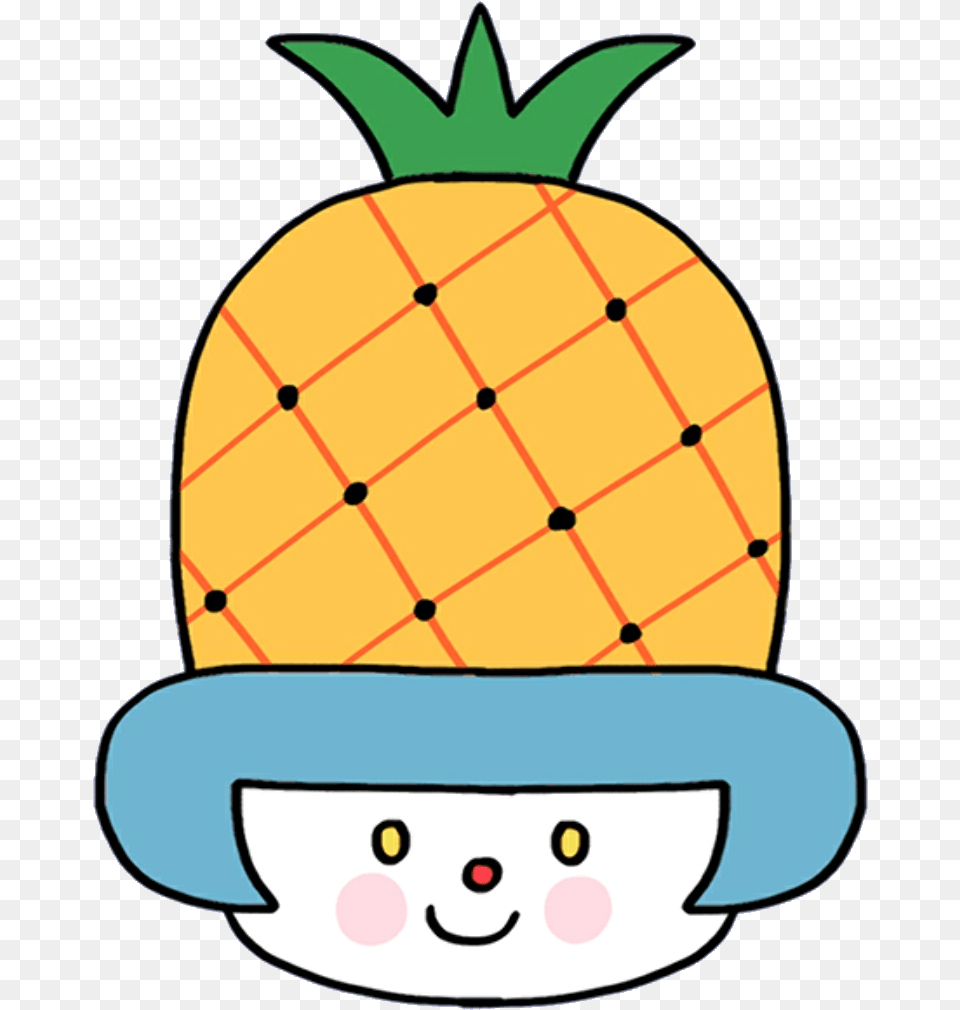 Pineapple Mochi Kawaii Cute Softbot, Food, Fruit, Plant, Produce Free Transparent Png