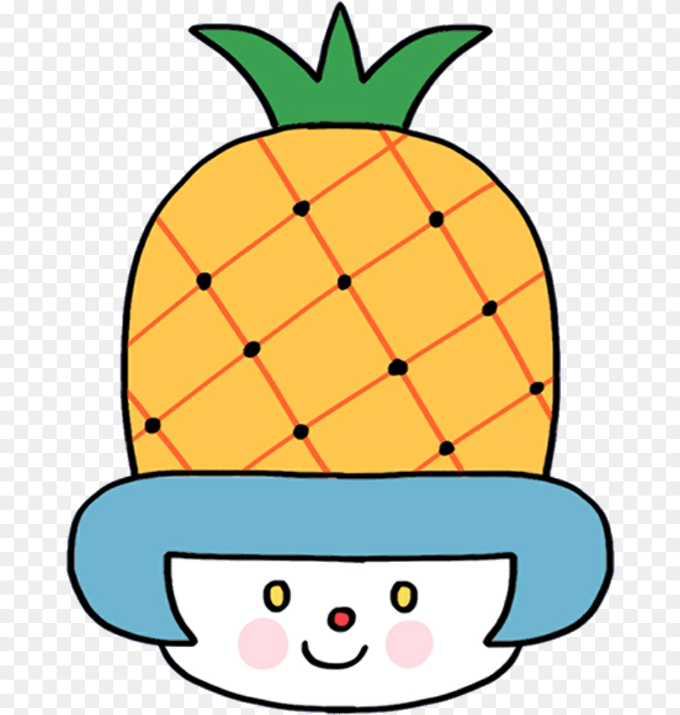 Pineapple Mochi Kawaii Cute Softbot Clip Art, Food, Fruit, Plant, Produce Free Transparent Png